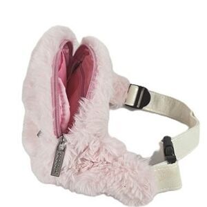 iScream Pink Fuzzy Belt Bag Fanny Pack Tween Excellent Used Condition